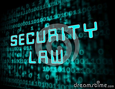 Cyber Security Law Digital Legislation 3d Illustration Stock Photo