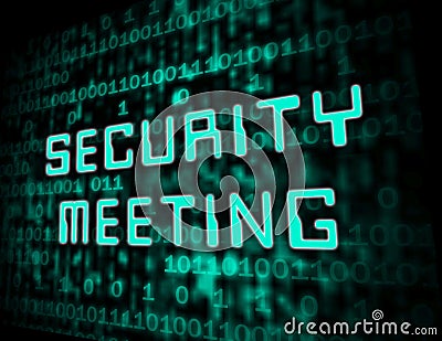 Cyber Security Meeting Risk Teamwork 3d Illustration Stock Photo