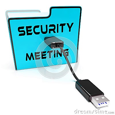 Cyber Security Meeting Risk Teamwork 3d Rendering Stock Photo