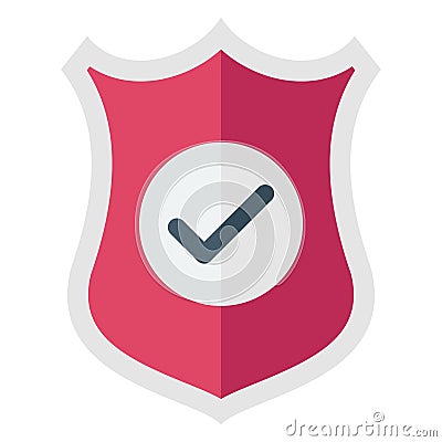 Cyber security, protected shield Color Vector icon which can easily modify or edit Vector Illustration