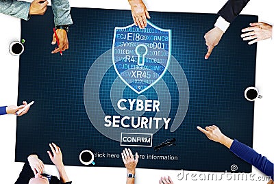 Cyber Security Protection Firewall Interface Concept Stock Photo