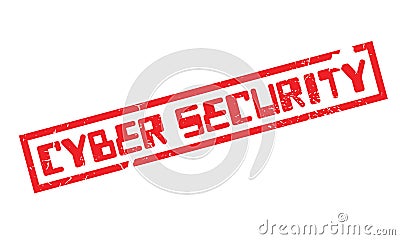 Cyber Security rubber stamp Vector Illustration