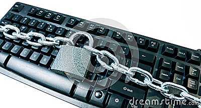 Cyber security technology, computer theft metaphor Stock Photo