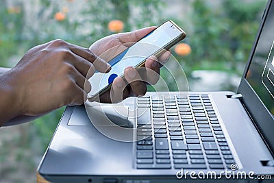 Cyber security in two-step verification. two-factor authorization. Stock Photo