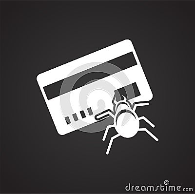 Cyber securty icon on background for graphic and web design. Simple vector sign. Internet concept symbol for website Vector Illustration