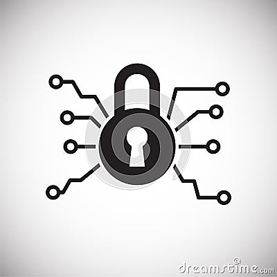 Cyber securty icon on background for graphic and web design. Simple vector sign. Internet concept symbol for website Vector Illustration