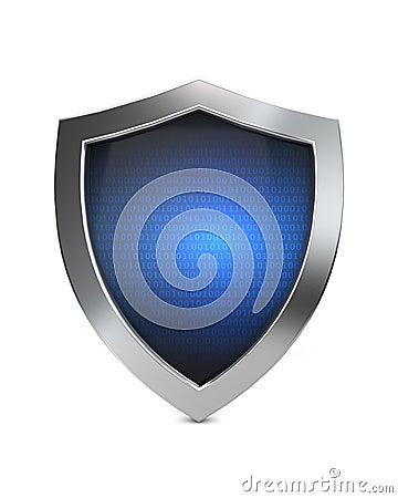 Cyber shield protection Stock Photo