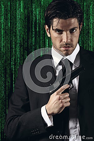 Cyber spy Stock Photo