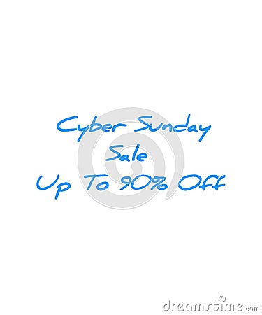 Cyber sunday sale upto 90 percent icon business label sticker Stock Photo