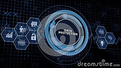 Cyber-sécurité protection des données technologie de l'entreprise concept de confidentialité Cyber-sécurité protection des données technologie de l'entreprise concept de confidentialité