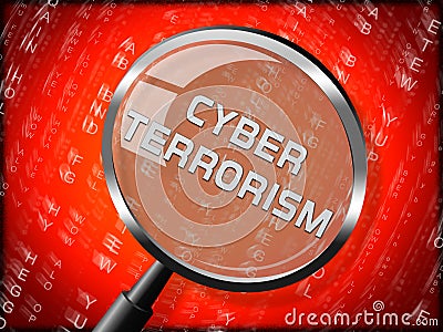 Cyber Terrorism Online Terrorist Crime 3d Rendering Stock Photo