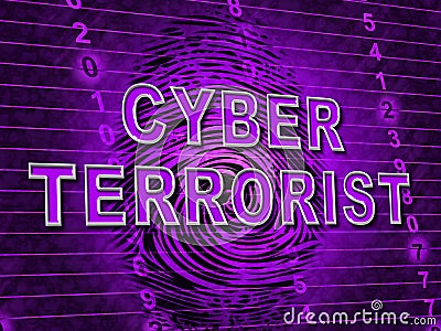 Cyber Terrorist Extremism Hacking Alert 3d Illustration Stock Photo