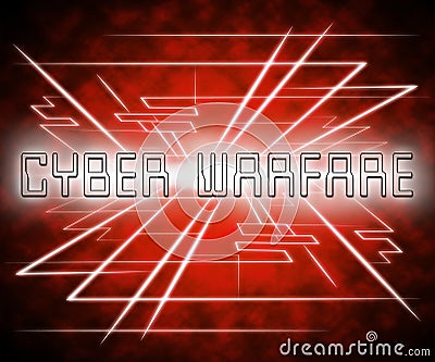 Cyber Warfare Hacking Attack Threat 3d Illustration Stock Photo