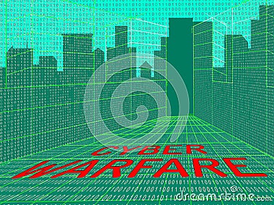 Cyber Warfare Hacking Attack Threat 3d Illustration Stock Photo