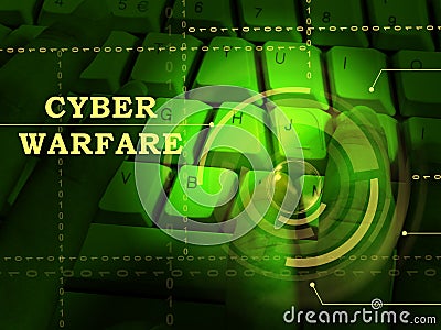 Cyber Warfare Hacking Attack Threat 3d Illustration Stock Photo