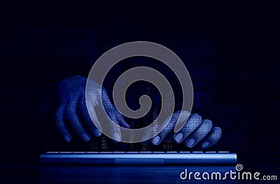 Cyberattack and internet crime, hacking and malware concepts. Stock Photo