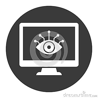 Cybereye Glyph Style vector icon which can easily modify or edit Vector Illustration