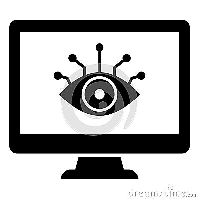 Cybereye Glyph Style vector icon which can easily modify or edit Vector Illustration