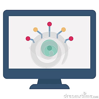 Cybereye Glyph Style vector icon which can easily modify or edit Vector Illustration