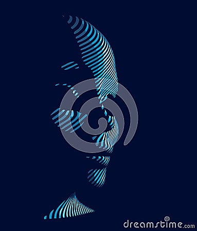 Cybernetic man Vector Illustration