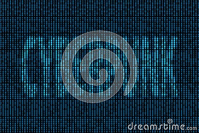 Cyberpunk hidden in binary code Stock Photo