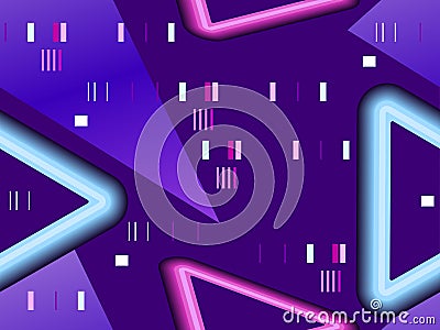 Cyberpunk seamless pattern. Retro futurism of the 80s. Signal error, pixel mosaic. Computer screen error. Vector illustration Vector Illustration