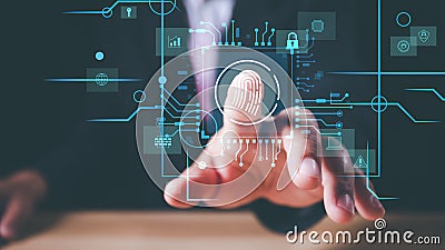 Cybersecurity concept, user privacy security and encryption, secure internet access Future technology and cybernetics Stock Photo