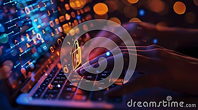 Cybersecurity Digital Protection Encryption Technology Secure Access Data Privacy Stock Photo