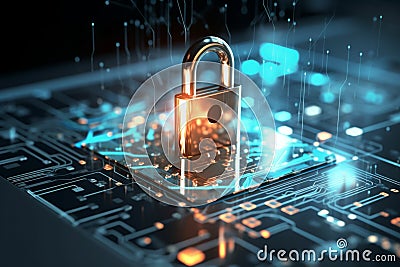 Cybersecurity essence User privacy, encryption, and secure internet access concept Stock Photo