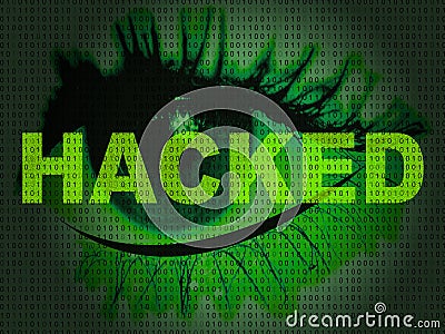 Cybersecurity Hacker Online Cyber Attacks 2d Illustration Stock Photo