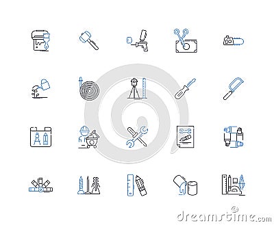 Cybersecurity measures line icons collection. Encryption, Firewall, VPN, Authentication, Authorization, Antivirus, IDS Vector Illustration