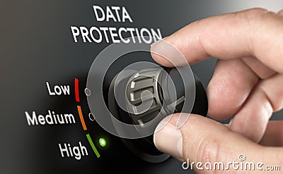 Cybersecurity, Personal Data Protection Strategy Stock Photo