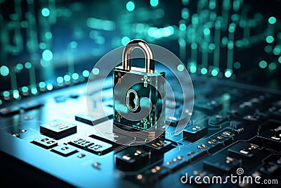 Cybersecurity prioritizes user privacy, utilizing encryption to fortify data protection and security Stock Photo