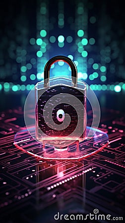 Cybersecurity prioritizes user privacy, utilizing encryption to fortify data protection and security Stock Photo