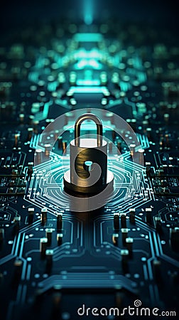 Cybersecurity prioritizes user privacy, utilizing encryption to fortify data protection and security Stock Photo