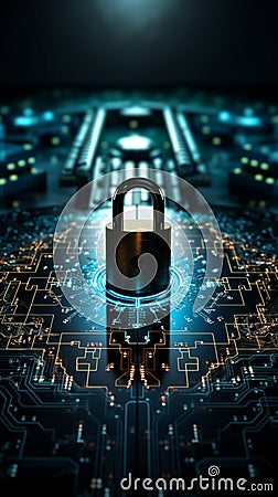 Cybersecurity prioritizes user privacy, utilizing encryption to fortify data protection and security Stock Photo