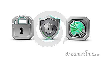 Cybersecurity Protection: Advanced Digital Safeguards and Secure Data Encryption Stock Photo