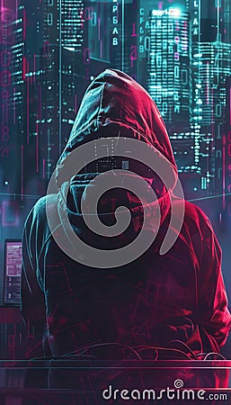 Cybersecurity, tech security, hacking, data flow, digital animation in realistic tech environment Stock Photo