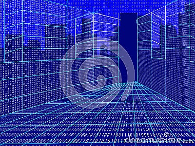 Cybersecurity Technology Hightech Security Guard 3d Illustration Stock Photo