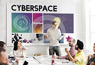 Cyberspace Technology Network Concept Stock Photo