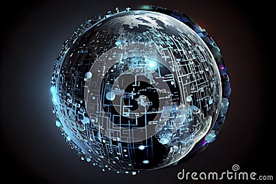 Cyberspace is a term used to describe the digital world or virtual space that exists in the computer networks Stock Photo