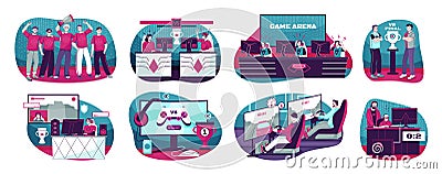 Cybersport And Games Icons Set Vector Illustration