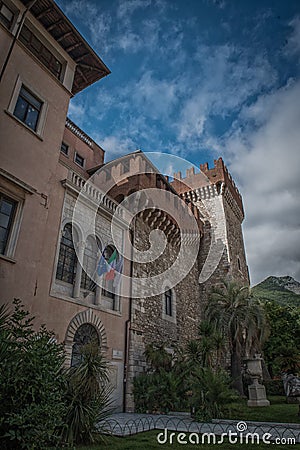 The Cybo Malaspina palace in Carrara Stock Photo