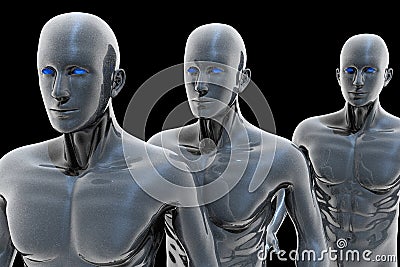 Cyborg - man and machine - future Stock Photo