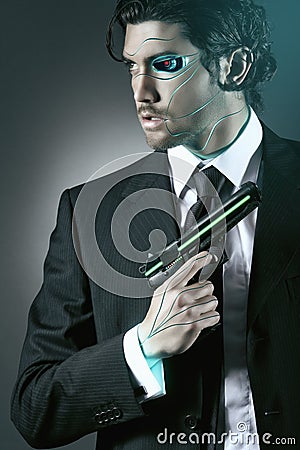 Cyborg spy Stock Photo