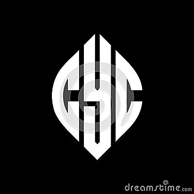 CYC circle letter logo design with circle and ellipse shape. CYC ellipse letters with typographic style. The three initials form a Vector Illustration