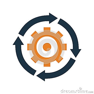 Cycle, circle, refresh, rotation, update, setting icon. Editable vector graphics Vector Illustration