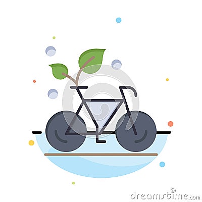 Cycle, Eco, Friendly, Plant, Environment Abstract Flat Color Icon Template Vector Illustration