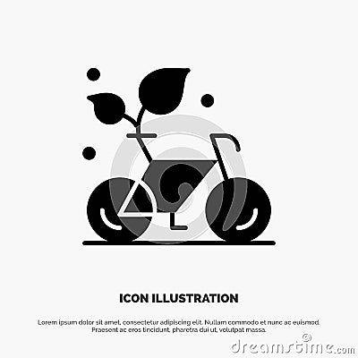 Cycle, Eco, Friendly, Plant, Environment solid Glyph Icon vector Vector Illustration