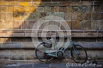 Cycle parked at Sarangapani Temple, Kumbakonam, Tamil Nadu, India Editorial Stock Photo